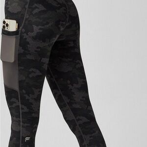 Fabletics Powerhold Black/Charcoal Camo Leggings